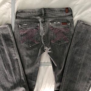 7 for all mankind grey jeans size 25